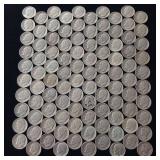 10 DOLLARS FACE  PRE-1965 SILVER DIMES  YEARS AS SEEN ON IMAGE  MIX (MOSTLY ROOSEVELT) = 100 DIMES TOTAL