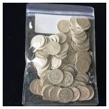 10 DOLLARS FACE  PRE-1965 SILVER DIMES  YEARS AS SEEN ON IMAGE  MIX (MOSTLY ROOSEVELT) = 100 DIMES TOTAL