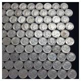 10 DOLLARS FACE  PRE-1965 SILVER DIMES  YEARS AS SEEN ON IMAGE  MIX (MOSTLY ROOSEVELT) = 100 DIMES TOTAL