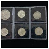 NICE MIX OF PRE-1965 90% SILVER COINS  SEE IMAGE FOR YEARS  BARBER AND WASHING QUARTERS  MERCURY DIMES