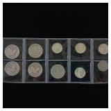 NICE MIX OF PRE-1965 90% SILVER COINS  SEE IMAGE FOR YEARS  BARBER AND WASHING QUARTERS  MERCURY DIMES