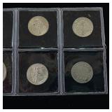 NICE MIX OF PRE-1965 90% SILVER COINS  SEE IMAGE FOR YEARS  BARBER AND WASHING QUARTERS  MERCURY DIMES