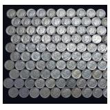 10 DOLLARS FACE  PRE-1965 SILVER DIMES  YEARS AS SEEN ON IMAGE  MIX (MOSTLY ROOSEVELT) = 100 DIMES TOTAL