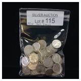 10 DOLLARS FACE  PRE-1965 SILVER DIMES   100 ROOSEVELT DIMES TOTAL