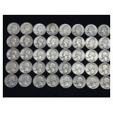 10 DOLLARS FACE  90% SILVER WASHINGTON QUARTERS  YEARS AS SEEN ON IMAGE = 30