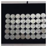 10 DOLLARS FACE  90% SILVER WASHINGTON QUARTERS  YEARS AS SEEN ON IMAGE = 1950