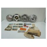 Vintage Hubcaps & Postcards