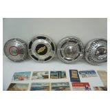 Vintage Hubcaps & Postcards