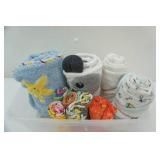 Plastic Organizer with Kids Towels & Washcloths