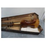 Vintage Strad Model 1930s Violin and Coffin Case with bow
