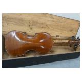 Vintage 1900s Guinneri Model Violin and Coffin Case with bow