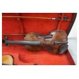 Vintage Violins and Double Violin Case with Bows