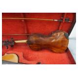 Vintage Violins and Double Violin Case with Bows