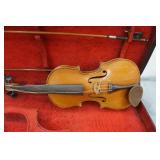 Vintage Violins and Double Violin Case with Bows