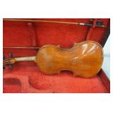 Vintage Violins and Double Violin Case with Bows