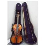 Vintage 1940s Strad Model Full Size Violin and Case with Bows