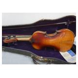 Vintage 1940s Strad Model Full Size Violin and Case with Bows