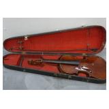 Vintage 1930s Guinneri Model Full Size Violin and Case with Bow
