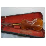 Vintage 1930s Guinneri Model Full Size Violin and Case with Bow