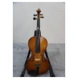 Vintage 1940s Strad Model Full Size Violin and Case with Bow