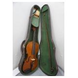 Vintage Early 1900s Strad Model Full Size Violin and Case with Bow