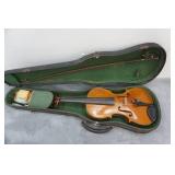 Vintage Early 1900s Strad Model Full Size Violin and Case with Bow
