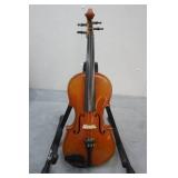 Vintage 1930s Strad Model Full Size Violin and Case with Bow