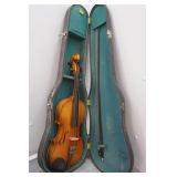 Vintage 1960s Student Model Full Size Violin and Case with Bow