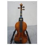 Vintage 1980s Student Model Full Size Violin and Case with Bow