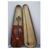Vintage 1930s Steiner Full Size Violin and Case with Bow