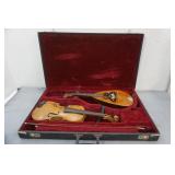 Vintage Mandolin & 4/4 Size Violin with Vintage Case & Bow