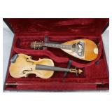 Vintage Mandolin & 4/4 Size Violin with Vintage Case & Bow