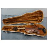 Vintage 1930s Guonneri Full Size Violin and Case with Bow