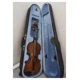 Vintage 1890s Strad Model 3/4 Size Violin with Case and Bow