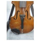 Vintage 1890s Strad Model 3/4 Size Violin with Case and Bow