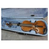 Vintage 1890s Strad Model 3/4 Size Violin with Case and Bow
