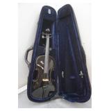 1960s Student Model Full Size Black Violin with Case & Bow