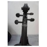 1960s Student Model Full Size Black Violin with Case & Bow