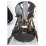 1960s Student Model Full Size Black Violin with Case & Bow
