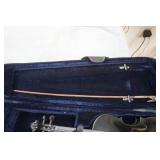 1960s Student Model Full Size Black Violin with Case & Bow
