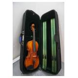 Vintage Violin Case and Bow 3/4 Size