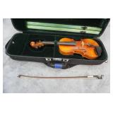 Vintage Violin Case and Bow 3/4 Size