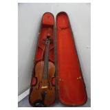 Vintage Full Size Violin and Case with Bow