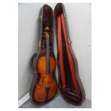 Vintage 1930s Full Size Violin and Case with Bow