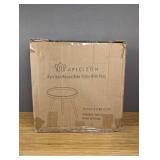 Brand New Apicizon Round Side Table, White Tray Nightstand Coffee End Table for Living Room, Bedroom, Small Spaces, Easy Assembly Bedside Table, 15 x 18 Inches