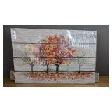 New Autumn Tree Canvas Wall Decor 24"x16"