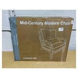 UBesGoo Modern Arm Chair Linen Fabric Upholstered Comfy Reading Accent Chair with Solid Wood Frame