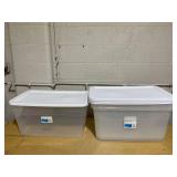 4PCS 90qt Clear Storage Box White - Room Essentials