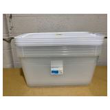 4PCS 90qt Clear Storage Box White - Room Essentials