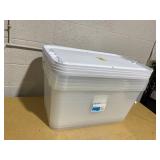 4PCS 90qt Clear Storage Box White - Room Essentials